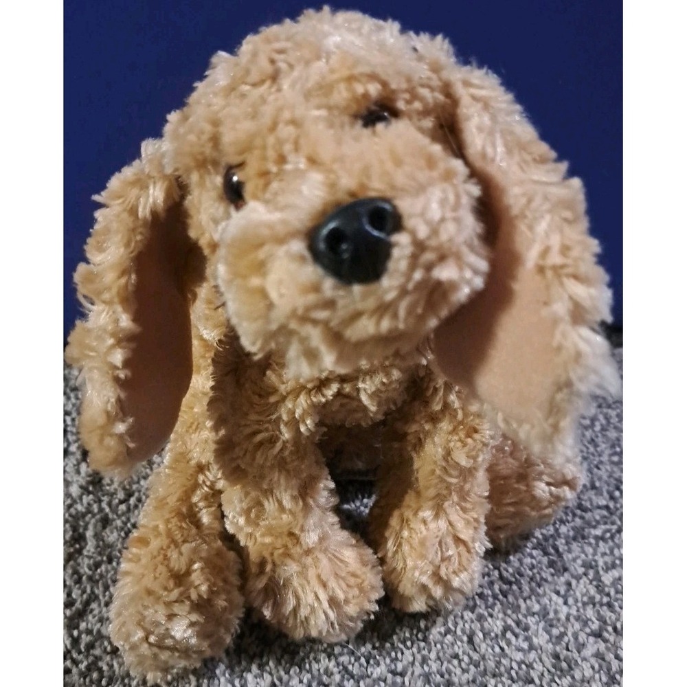 Gund Puddles Puppy Dog Plush Doll Floppy Stuffed Animal Light Brown 10"